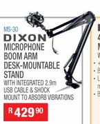 Dixon Microphone Boom Arm Desk Mountable Stand MS-30