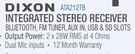 Dixon Integrated Stereo Receiver ATA212TB