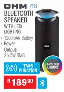 OHM Bluetooth Speaker With LED Lighting YF21