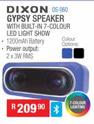 Dixon Gypsy Speaker With Built-In 7 Colour LED Light Show OS-060