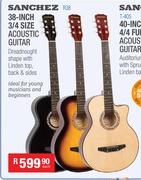 Sanchez 38" 3/4 Size Acoustic Guitar R38-Each