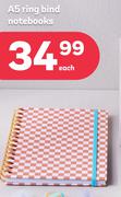 A5 Ring Bind Notebooks-Each