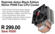 Raijintek Aidos Black Edition 92mm PWM Fan CPU Cooler