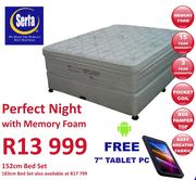 Serta Perfect Night With Memory Foam-152cm Bed Set