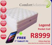 Comfort Solutions Legend Pocket Coil-152cm Bed Set 