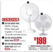 Goldair 40cm Oscillating Desk Fan
