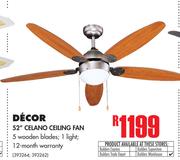 Decor 52” Clean Ceiling Fan