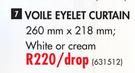 Voile Eyelet Curtain-Per Drop
