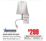 Bright Star Silver Shade LED Light 