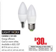 Light Worx Candle 3 W LED-each