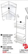 Shower Caddy With Hooks