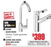 San Pride Aspire Sink Mixer With Side Lever
