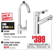 San Pride Aspire Sink Mixer With Side Lever