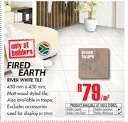 Fired Earth River White Tile-Per Sqm