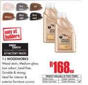 Fired Earth Woodworks-1Ltr Each