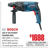 Bosch 600W SDS Rotary Hammer Drill