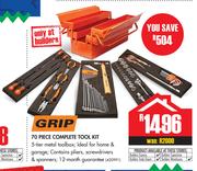 Grip 70 Piece Complete Tool Kit