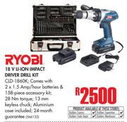 Ryobi 18V Li-Ion Impact Driver Drill Kit