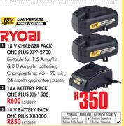 Ryobi 18V Battery Pack One Plus XB-1500