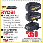 Ryobi 18V Charger Pack One Plus XB-3000