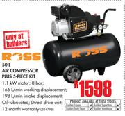 Ross 50Ltr Air Compressor Plus 5-Piece Kit