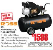 Ross 50Ltr Air Compressor Plus 5-Piece Kit