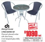 Designhouse 3 Piece Bistro Set-Per Set