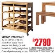 Georgia Wine Trolley 40x80x85cm
