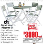 Designhouse 5 Piece Patio Set-Per Set