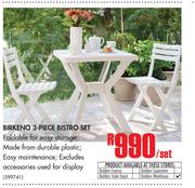 Birkeno 3 Piece Bistro Set-Per Set