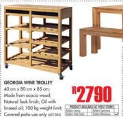 Georgia Wine Trolley 40x80x85cm