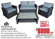 Designhouse 4 Piece Bali Patio Set-Per Set