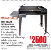 Megamaster 1000 Deluxe Freestanding Portable Braai