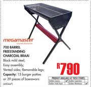 Megamaster 700 Barrel Freestanding Charcoal Braai