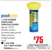 Pool Bright 1.5Kg Chlorine Month Mate Super Plus Floater