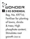 Wonder Bonemeal-5Kg