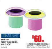 Solar Flair Frosted Tubby Mushroom Halo Light-Each