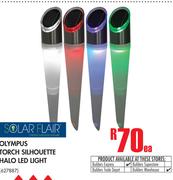 Solar Flair Olympus Torch Silhouette Halo LED Light-Each