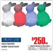 Solar Flair Halo Frosted Rabbit Solar Light-Each