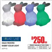 Solar Flair Halo Frosted Rabbit Solar Light-Each