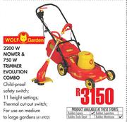 Wolf Garden 2200w Mower & 750W Trimmer Evolution Combo