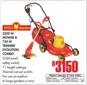 Wolf Garden 2200W Mower & 750W Trimmer Evolution Combo
