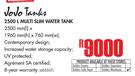 Jojo Tanks 2500Ltr Multi Slim Water Tank
