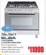 Elba 4 Gas Burners & 2 Electric Plates Oven