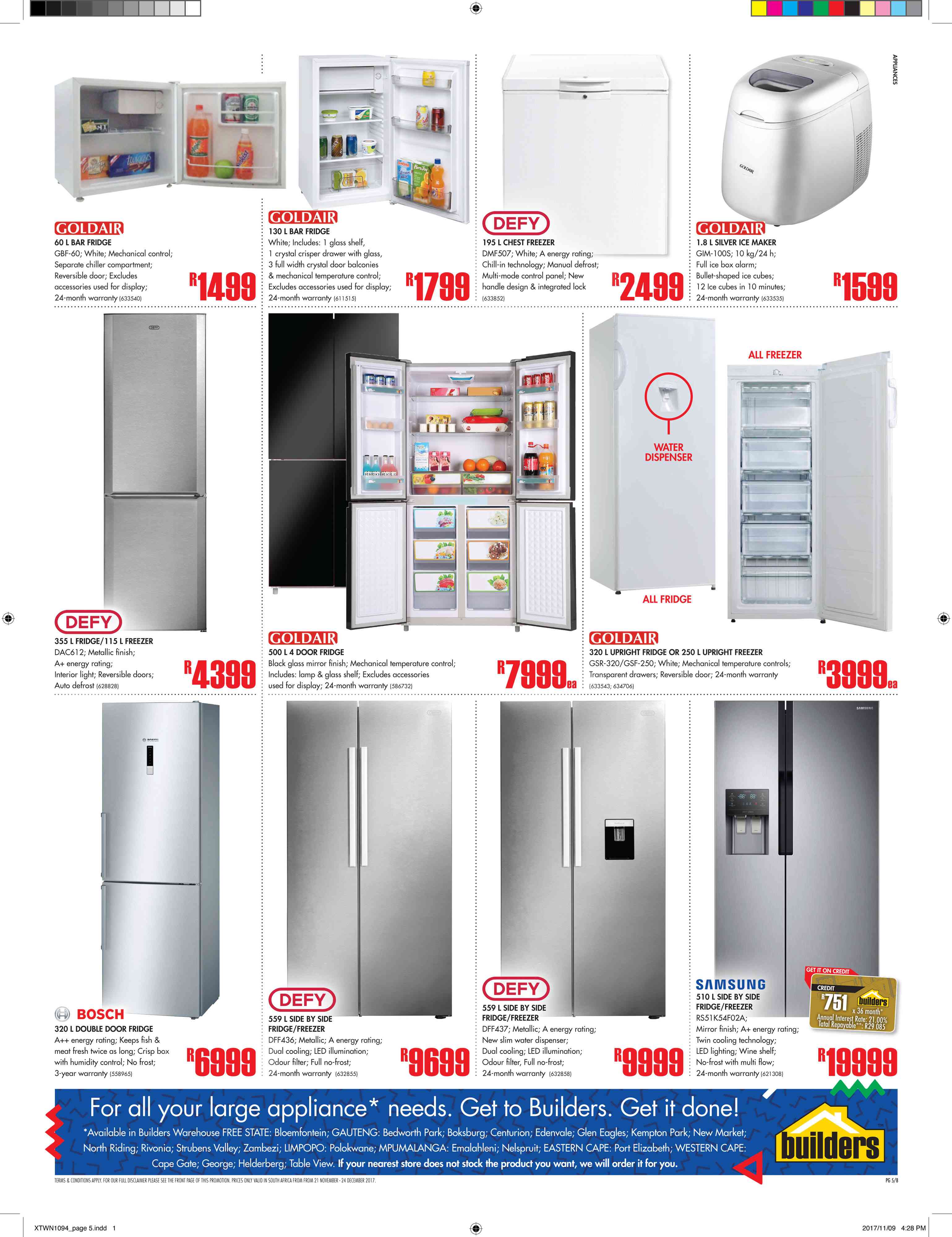 Special Goldair 320ltr Upright Fridge Or 250ltr Upright Freezer Gsr 320