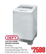 Defy 8Kg Top Loader Washing Machine