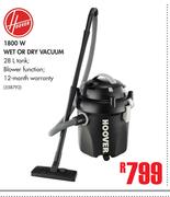 Hoover 1800W Wet Or Dry Vacuum
