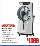 Goldair Rechargeble Mist Box Fan GMBFR-6112