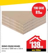 Rhino Ceiling Board-64mm x 1200mm x 3.6m Each