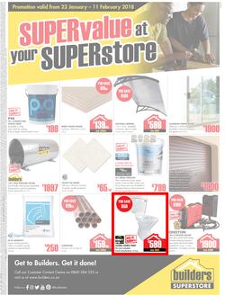 Builders Kokstad : Super value at your Super store (23 Jan - 11 Feb 2018), page 1